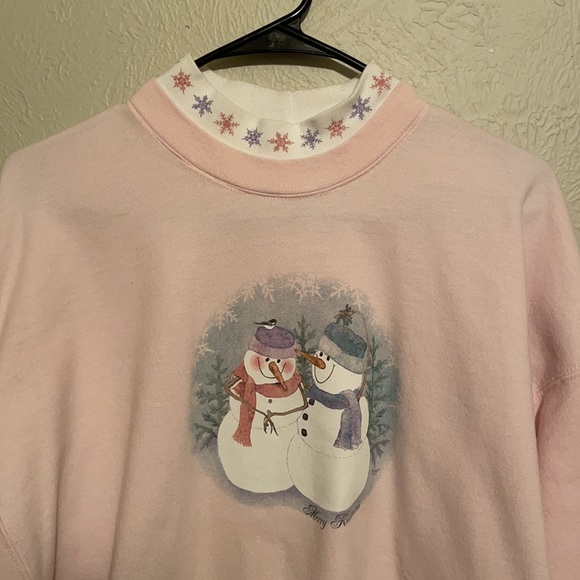 Vintage Snowman Christmas pullover - Picture 3 of 5